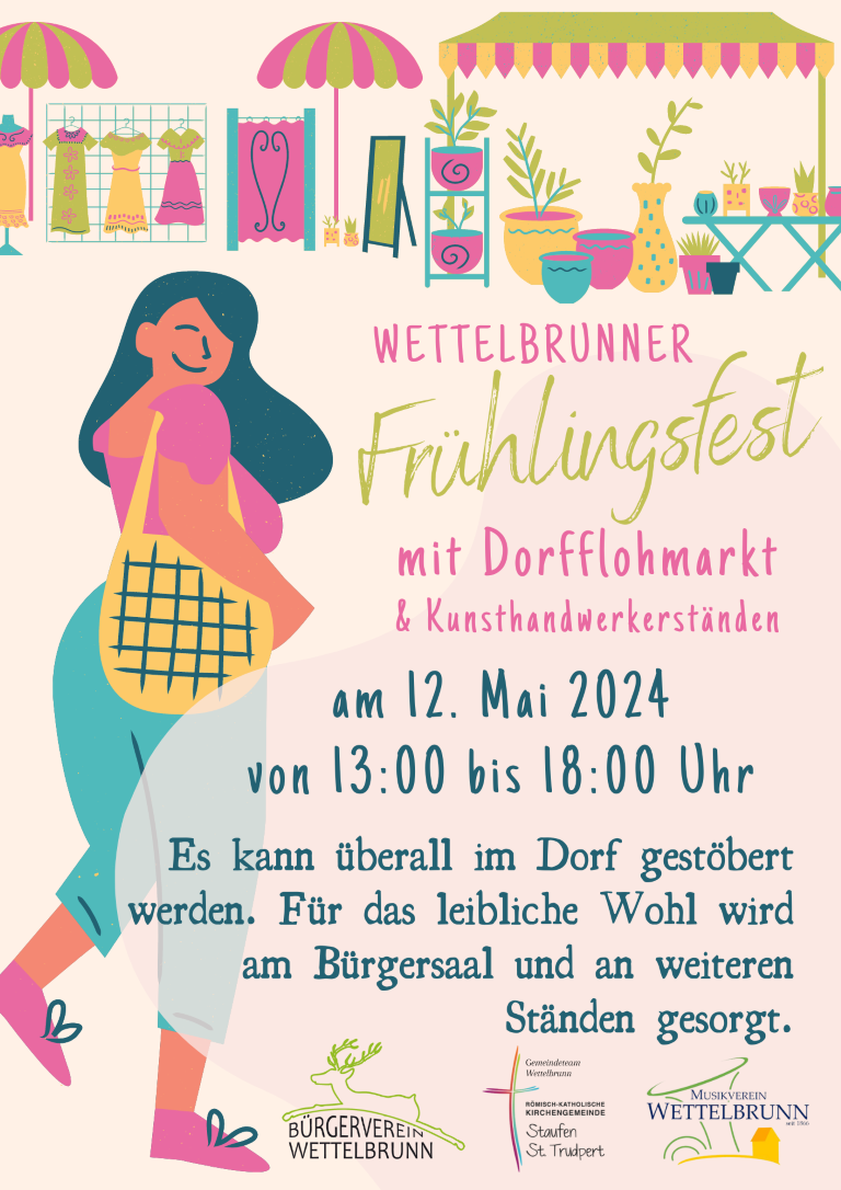 Flyer Frühlingsfest mit Dorfflohmarkt (Mittel)